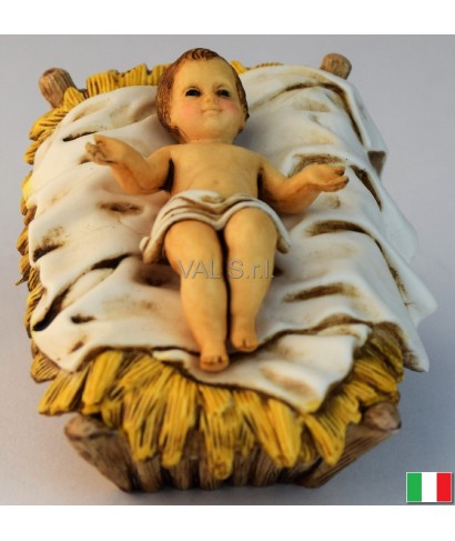 Bambinello Landi con culla cm 13 Statuine Presepe e Presepi