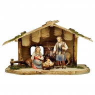 Capanna per presepe in legno con natività 5 pezzi - Capanne - Prese