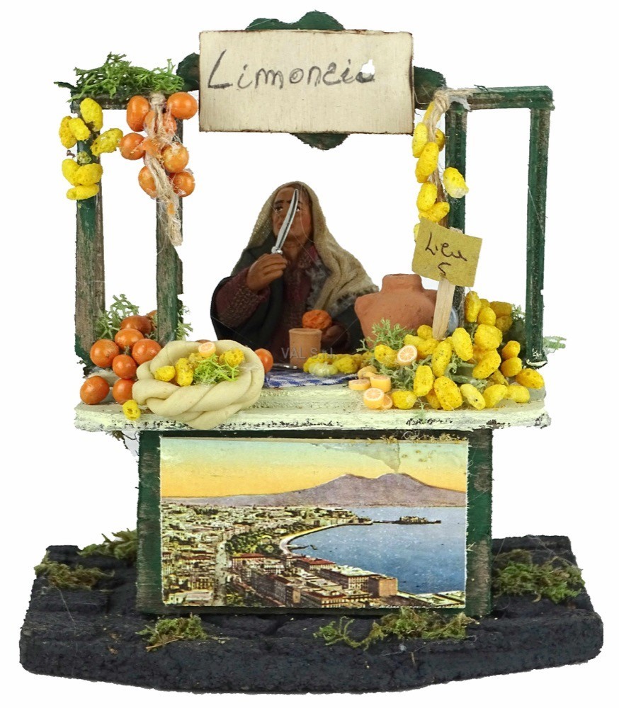 Lemon tree with workbench in terracotta cm. 10 Nativity scenes-