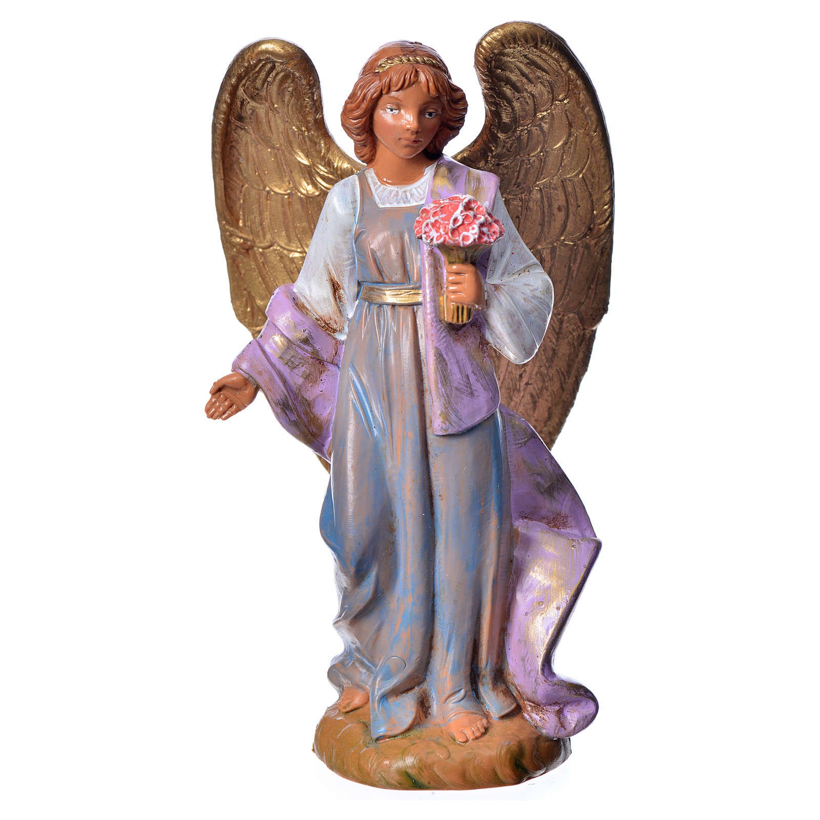 Angel With Anemones Fontanini cm.12 Fontanini
