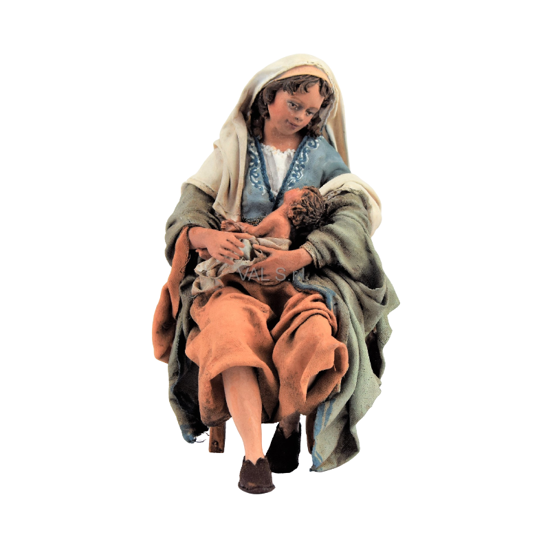 Enfant Jésus pour crèche 18 cm résine tissu