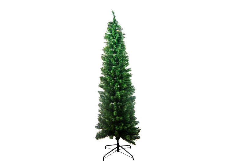 Albero di Natale Artificiale Verde Slim h 210 cm