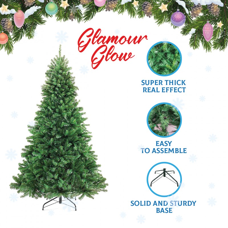 Árbol de Navidad Artificial Verde h 240 cm - Glamour Glow