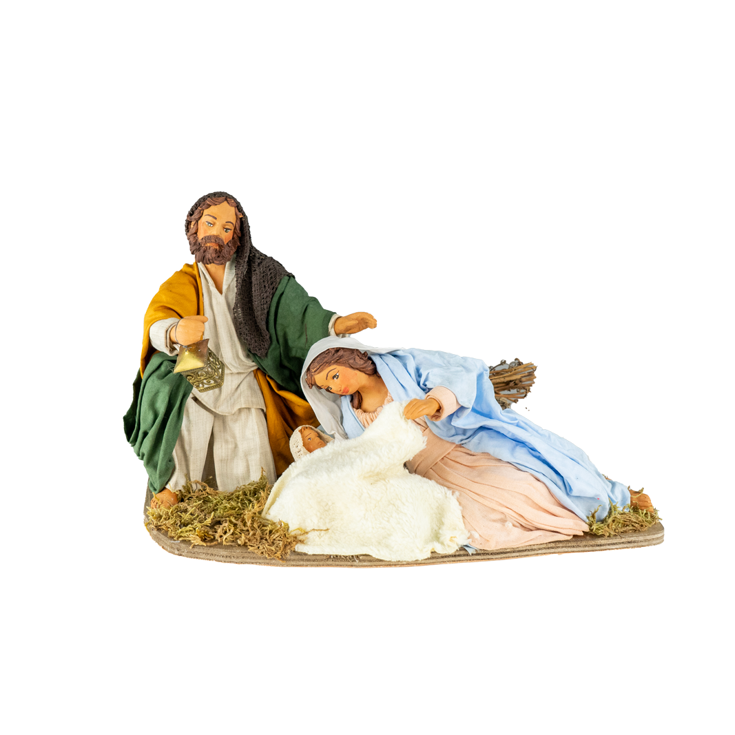Nativity IN Movimeto CMS 30 (1181Inch) - Crib Neapolitan Terracotta Dressed H