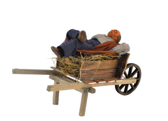 Man That Sleeping IN Wheelbarrow CMS 10 (393 Inch) - Crib Neapolitan Terracotta